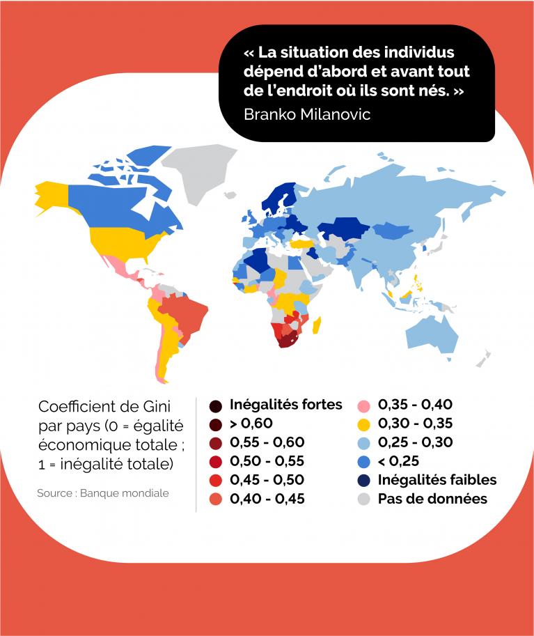 carte des inégalités infographie